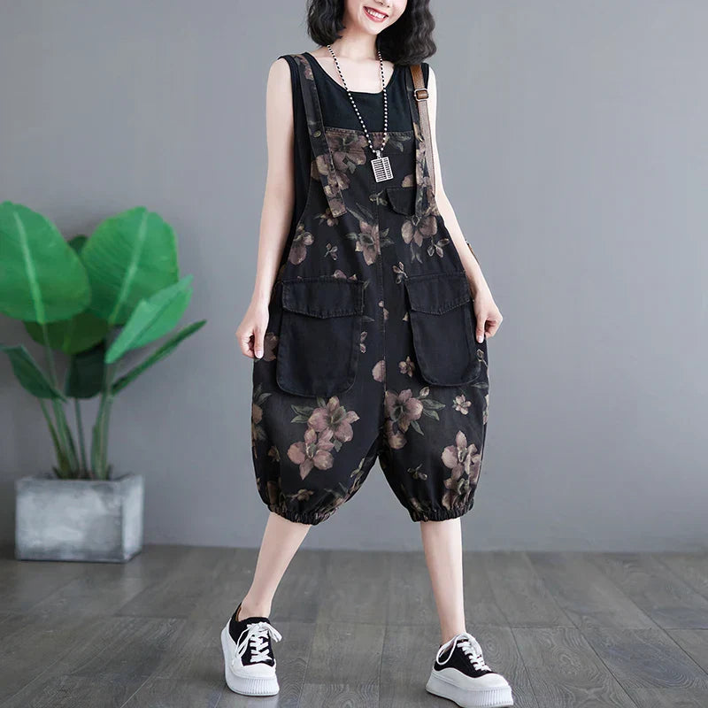 Dames Vintage Denim Jumpsuit Retro Stijl