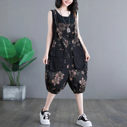 Dames Vintage Denim Jumpsuit Retro Stijl
