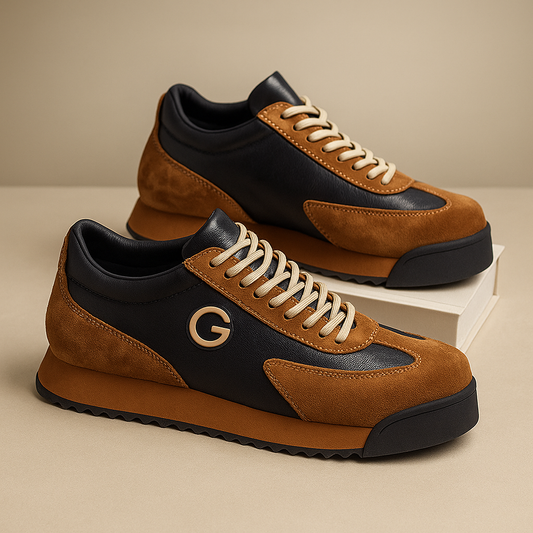 Leren Herenschoenen Elegante Stijl Zwart - StudioMarella