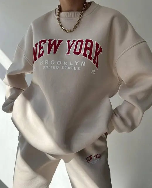 Dames Top New York Print Katoen Comfortabele Jurk - StudioMarella