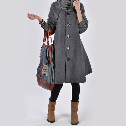 Damesjas Elegante Klassieke Lange Jas voor Vrouw