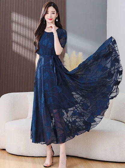 Maxi Jurk Chiffon Zomerjurk Vrouwelijk Lange Avondjurk - StudioMarella