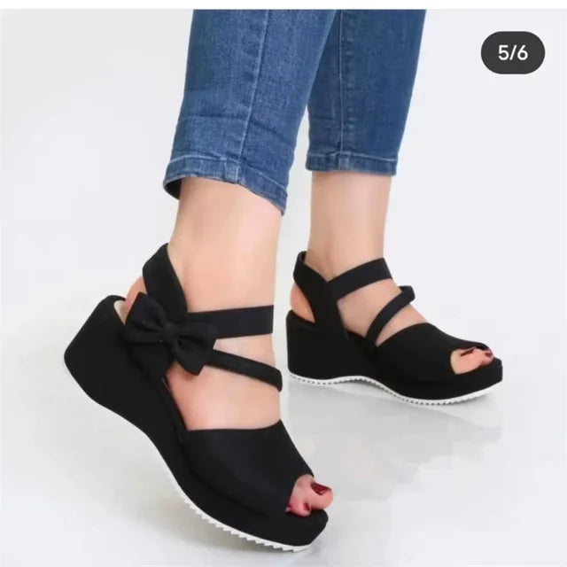 Dames Sandalen met Sleehak Zomer Collectie - StudioMarella