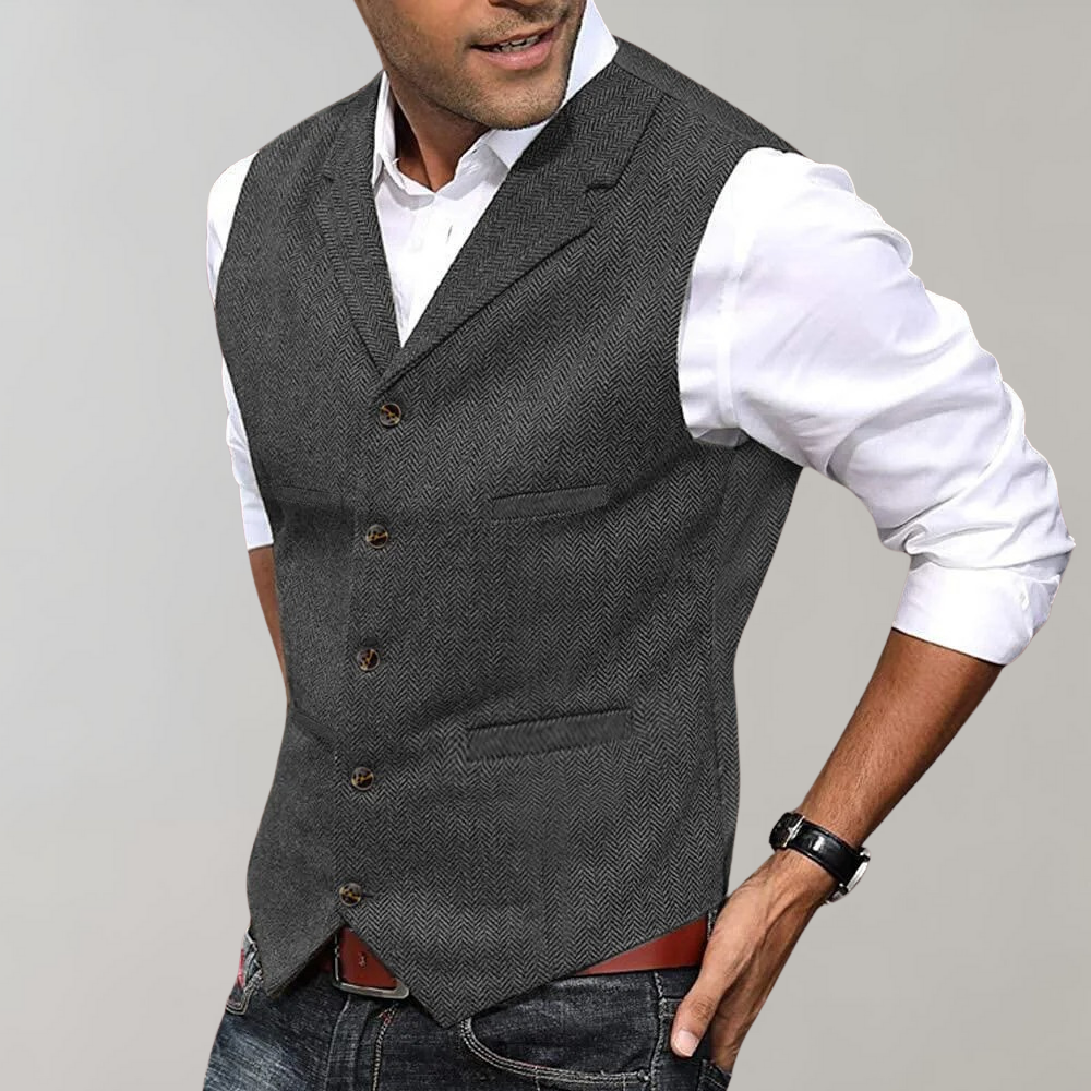 Heren Gilet Tijdloos Design Slank Fit