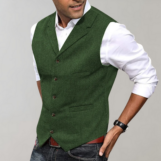 Heren Gilet Tijdloos Design Slank Fit - StudioMarella