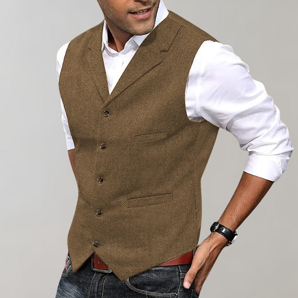 Heren Gilet Slim Fit Tijdloos Design Valerio