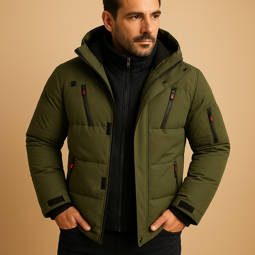 Heren Winterjas Waterdicht Warm Verstelbare Capuchon