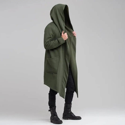 Heren Vest Gotische Stijl met Capuchon en Rits - StudioMarella