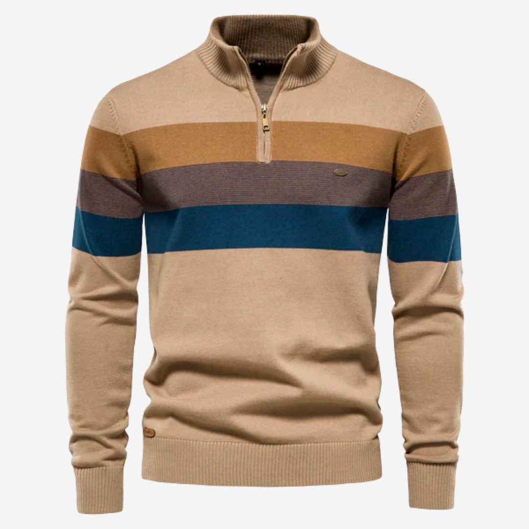 Herensweater Halve Rits Comfortabel Warm - StudioMarella