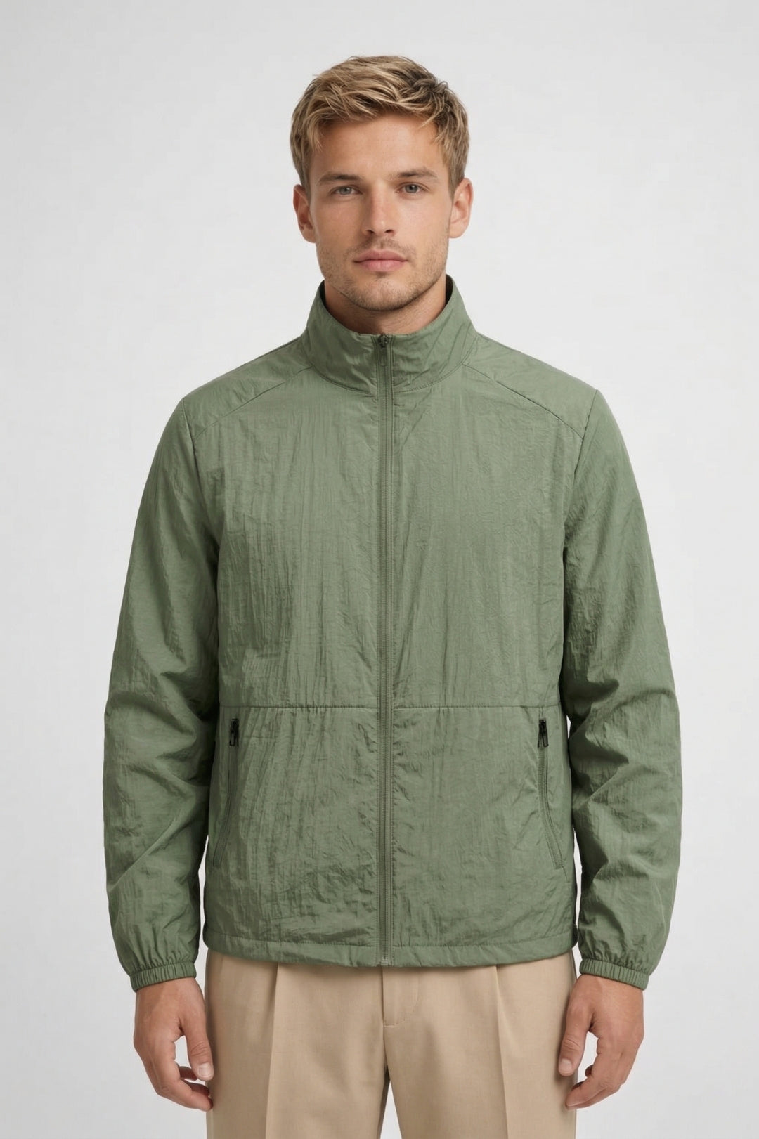 Heren Windbreaker Lichtgewicht Waterdicht met Rits