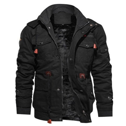 Heren Winterjas Gevoerd met Capuchon Warm Katoen Mix - StudioMarella