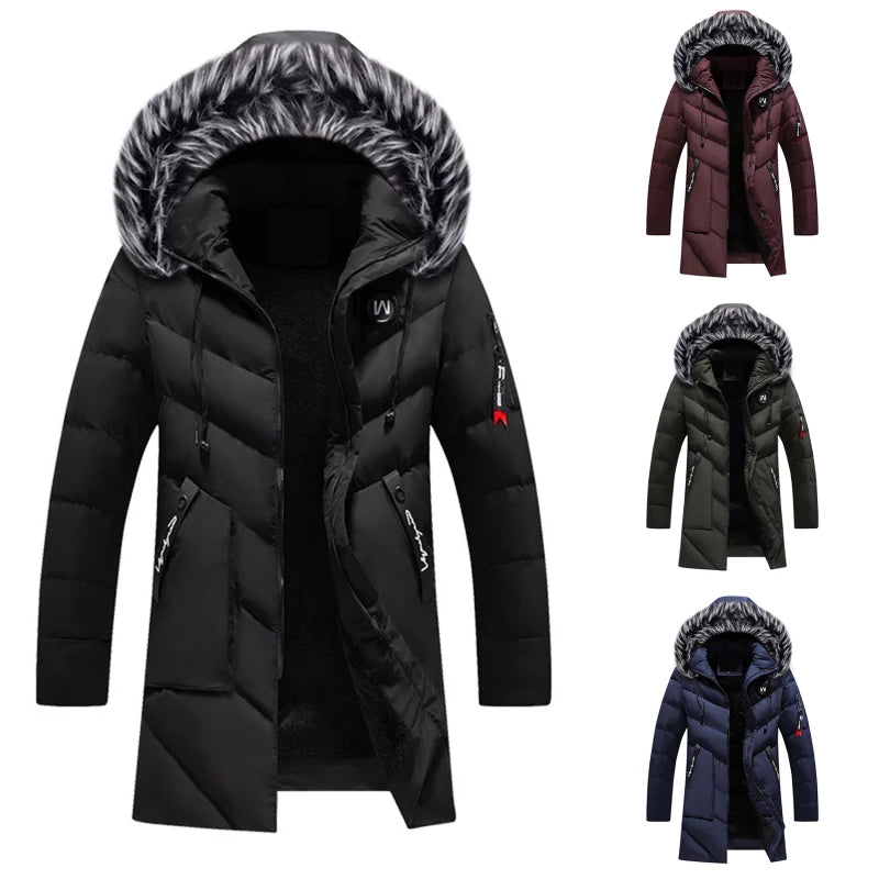 Heren Parka Warm en Waterdicht met Capuchon en Bontkraag