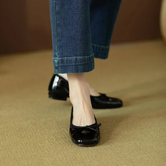 Vlinder Balletschoenen voor Vrouwen met Lage Hakken - StudioMarella