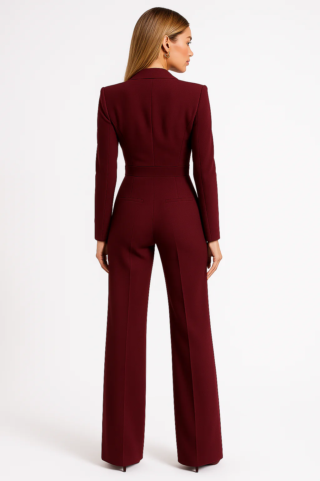 Dames Jumpsuit met V-Hals en Straffe Pasvorm