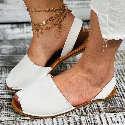 Zandalen Peep-Toe Faux Leer Zomerse Stijl