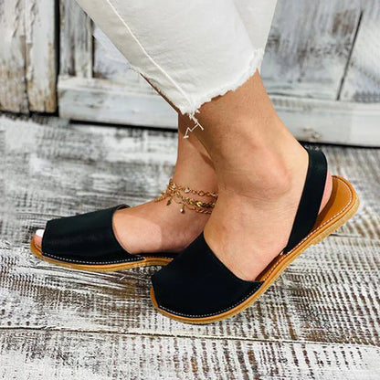 Zandalen Peep-Toe Faux Leer Zomerse Stijl