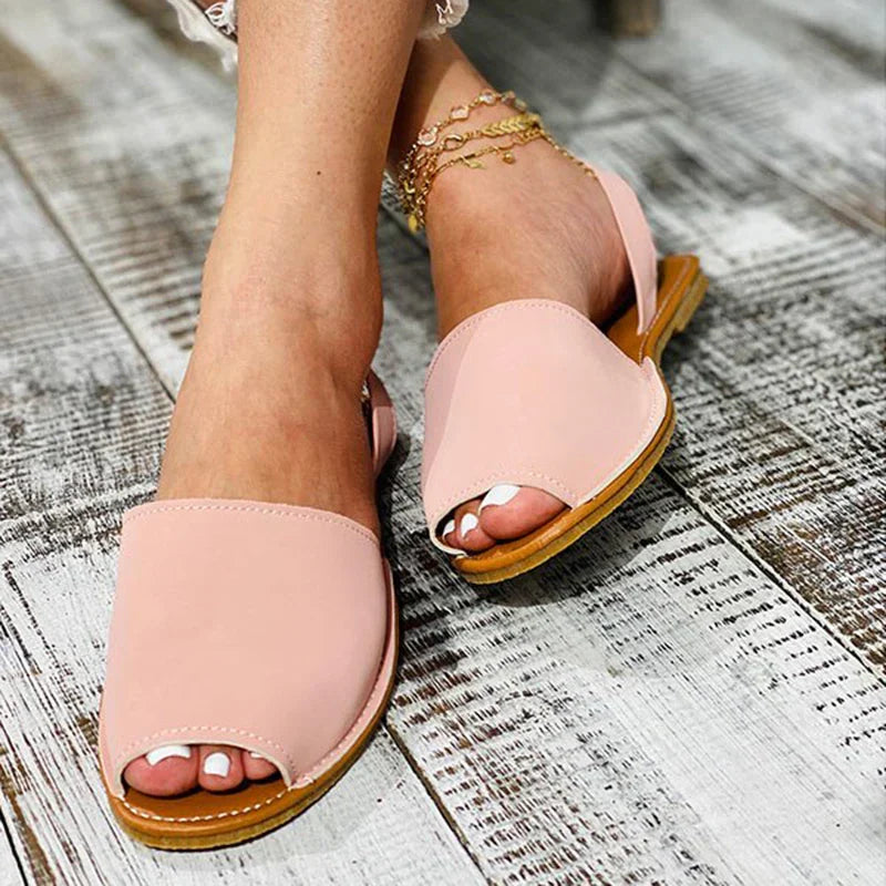 Zandalen Peep-Toe Faux Leer Zomerse Stijl