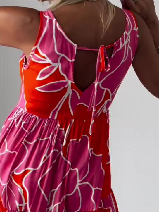 Vest jurk met Print