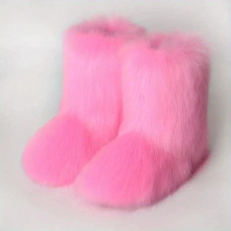 Dames Snowboots Warm Pluizig Comfortabele Laarzen