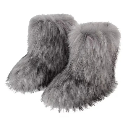 Dames Snowboots Warm Pluizig Comfortabele Laarzen