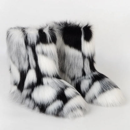 Dames Snowboots Warm Pluizig Comfortabele Laarzen