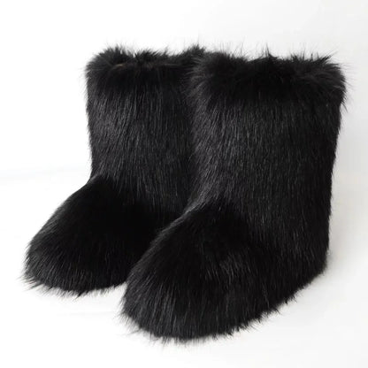 Dames Snowboots Warm Pluizig Comfortabele Laarzen