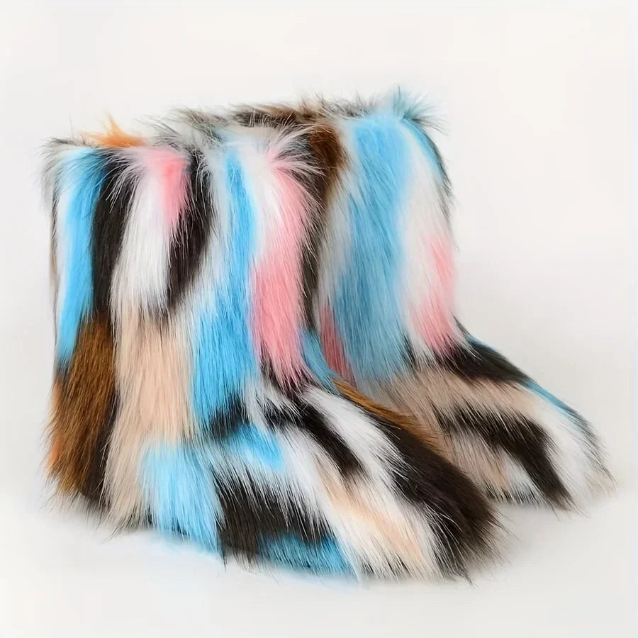 Dames Snowboots Warm Pluizig Comfortabele Laarzen