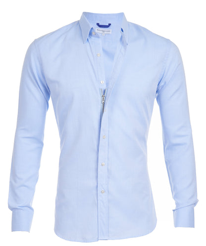 Heren Overhemd Wit Slim Fit Klassieke Stijl - StudioMarella
