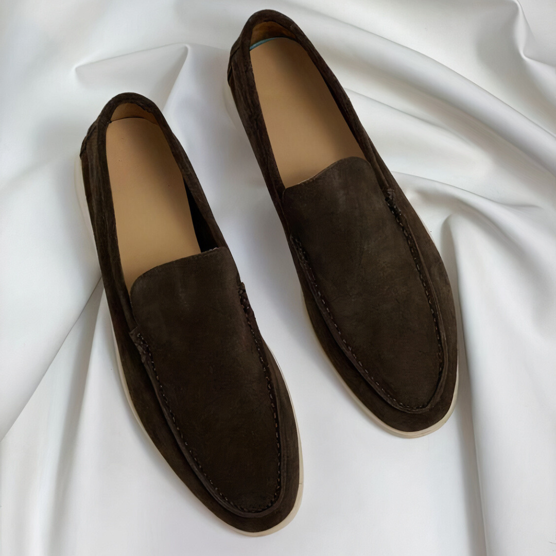 Elegante Heren Loafers Klassiek Design Leer