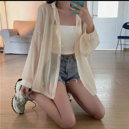 Lichte Zomer Top van Chiffon Stof