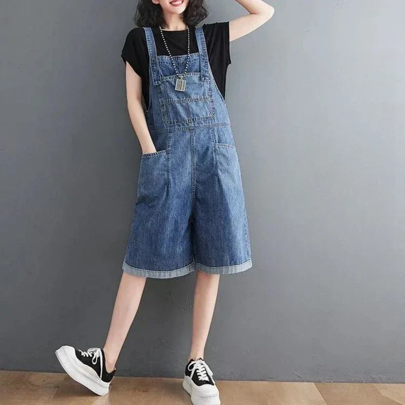 Jumpsuit Denim Baggy Losse Fit voor Vrouw