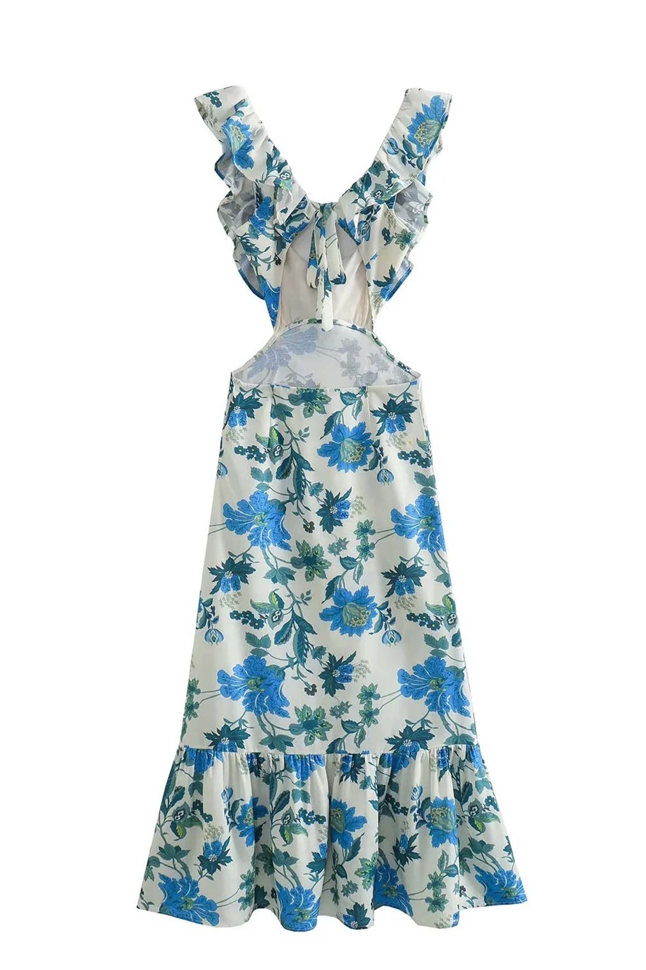 Zomer Maxi Jurk met Ruches | Lange Jurk Dames 5