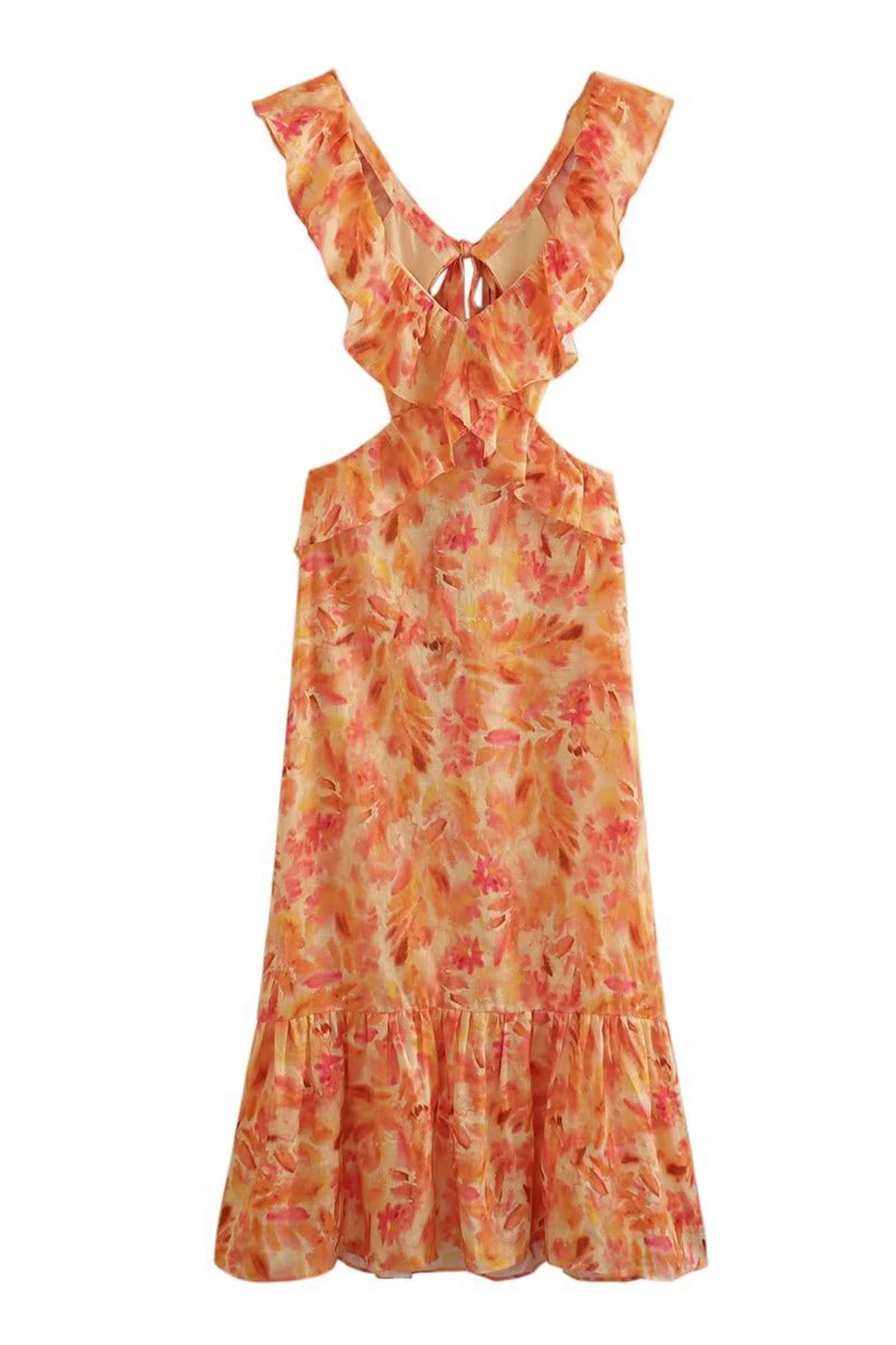 Zomer Maxi Jurk met Ruches | Lange Jurk Dames 6