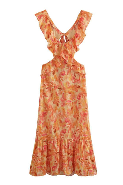 Zomer Maxi Jurk met Ruches | Lange Jurk Dames 6
