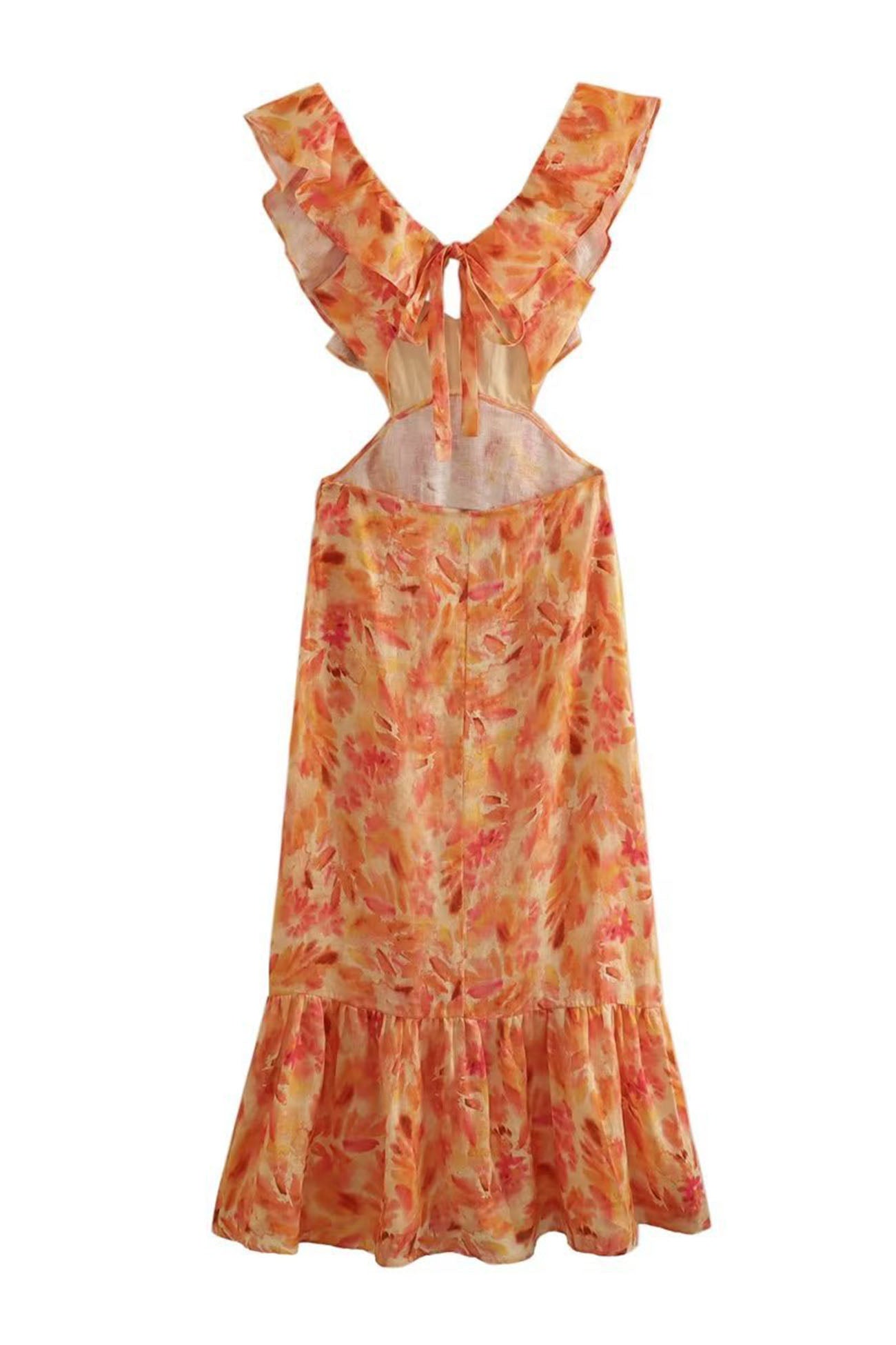 Zomer Maxi Jurk met Ruches | Lange Jurk Dames 7