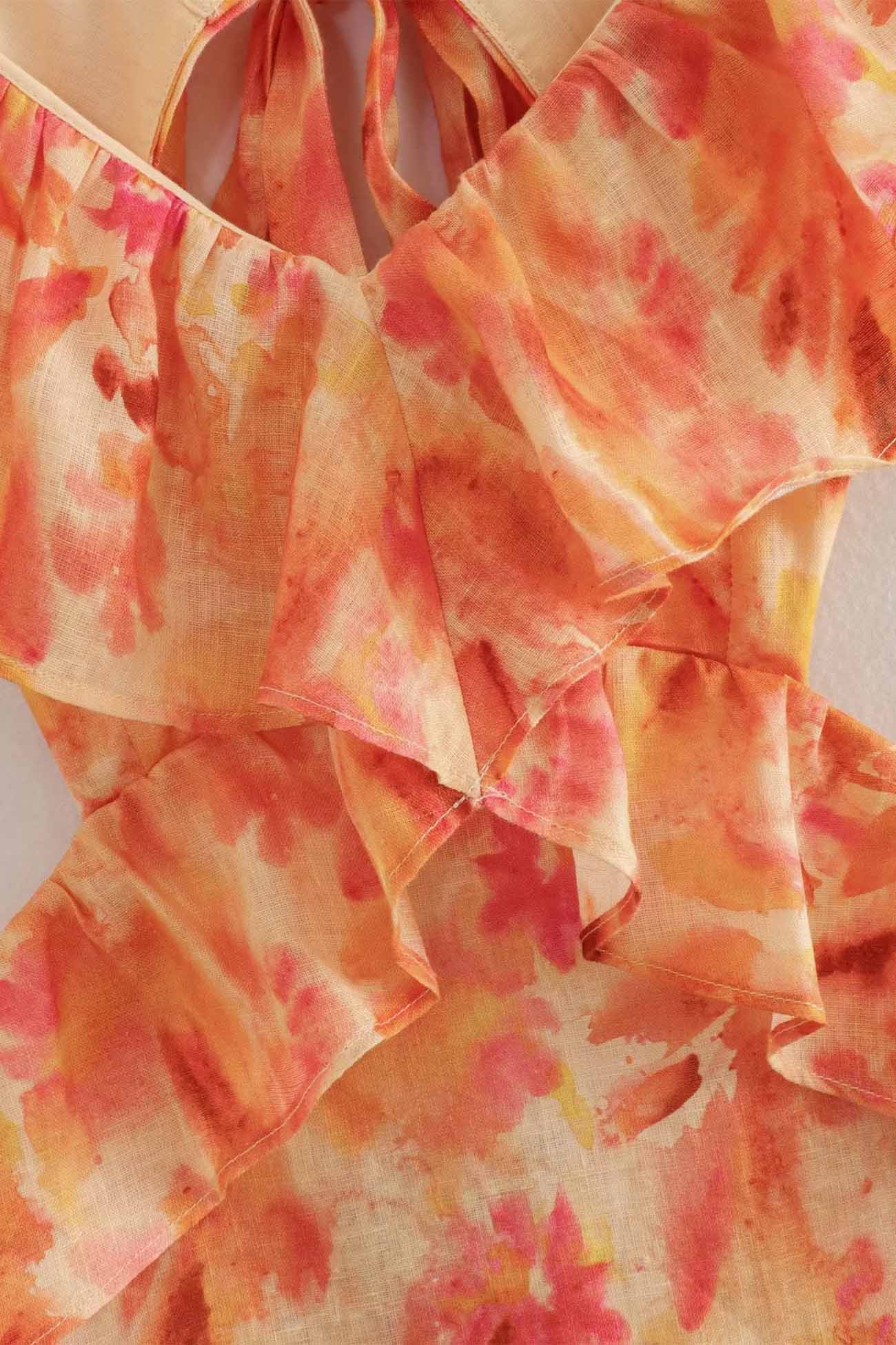 Zomer Maxi Jurk met Ruches | Lange Jurk Dames 8