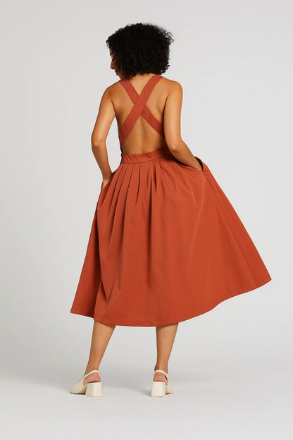 Midi Jurk Dames A-Lijn Mouwloos Elegant Zomerjurk