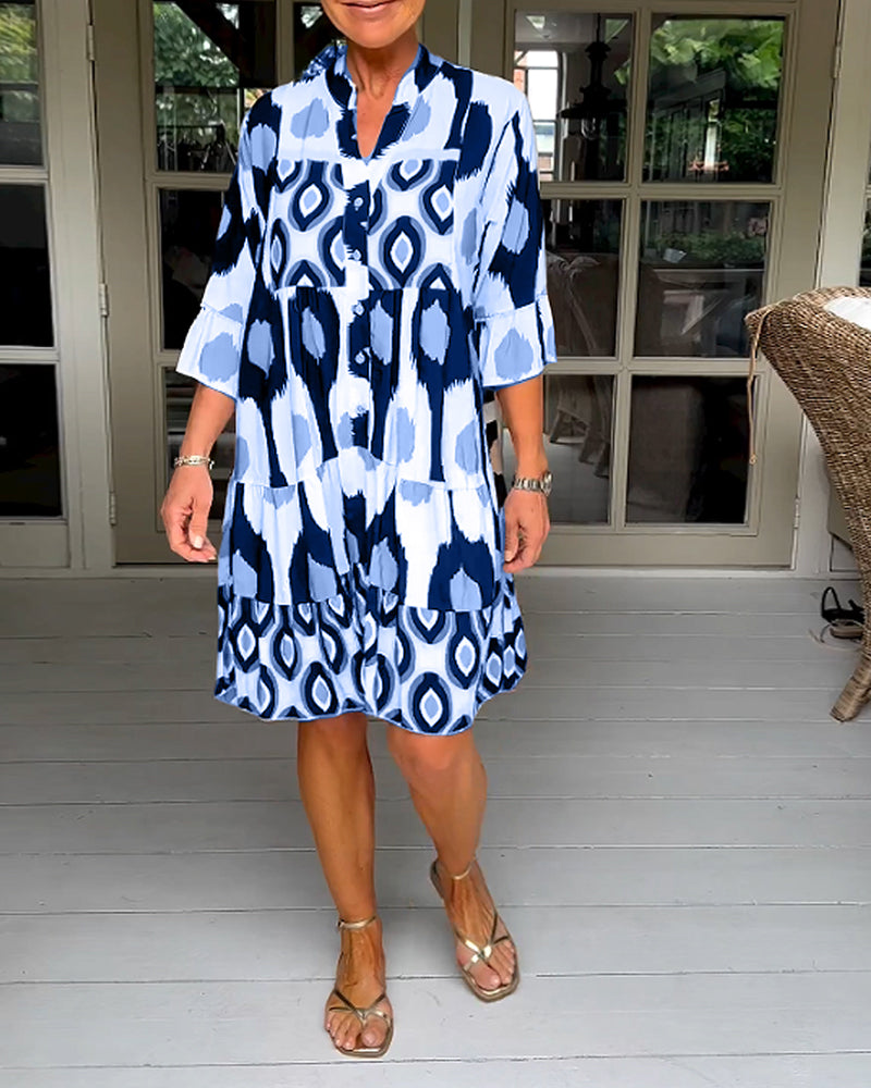 Vrouwelijke Jurk met Moderne Print