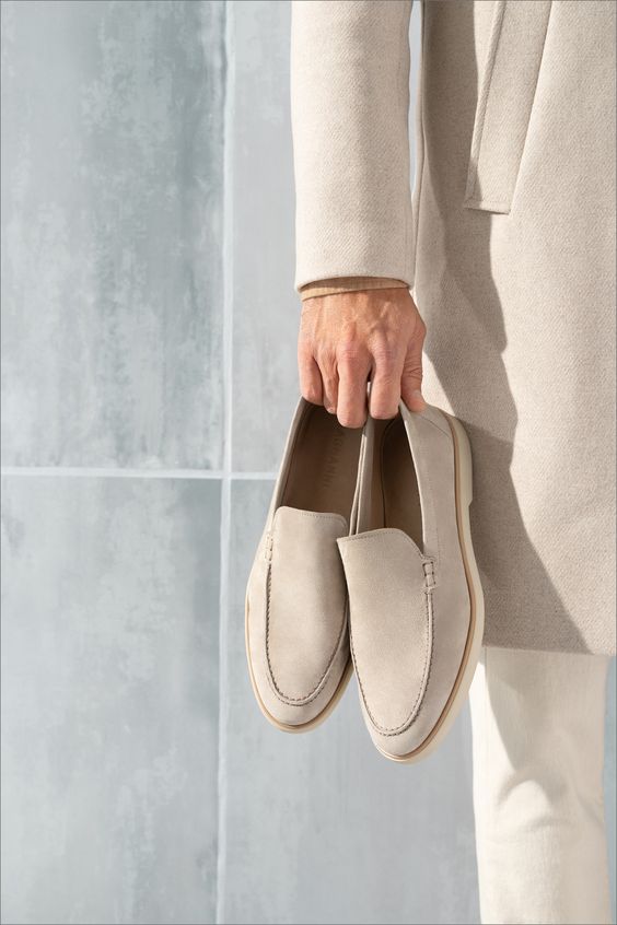 Heren Loafers Suède Instapschoenen Comfortabele Zool