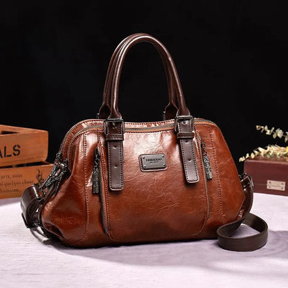 Lederen Schouderhandtas Valentina Stijlvol Design