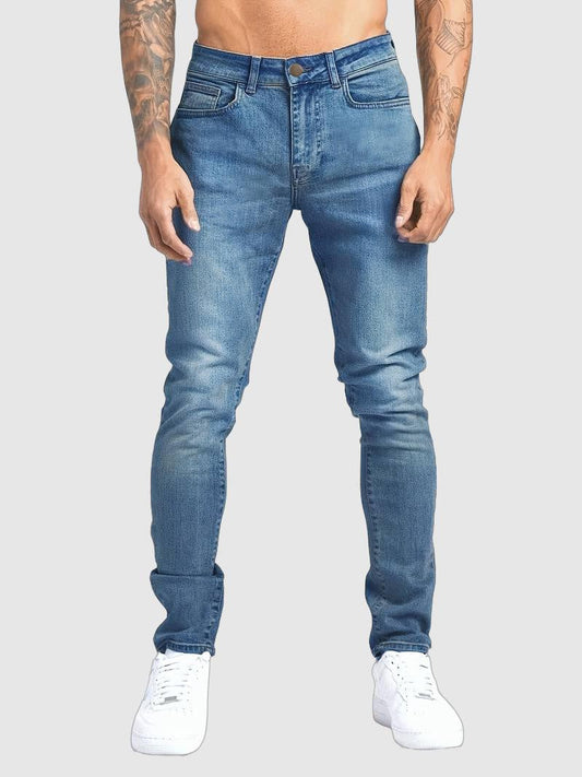 Heren Spijkerbroek Slank Fit Jeans voor Dagelijks Gebruik - StudioMarella