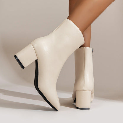 Enkellaarzen met Blokhak Elegante Stijl