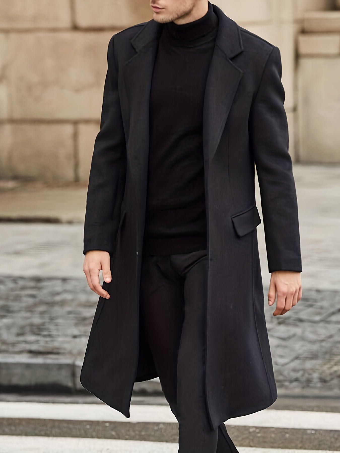 Heren Trenchcoat Elegant Zakelijk Waterdicht