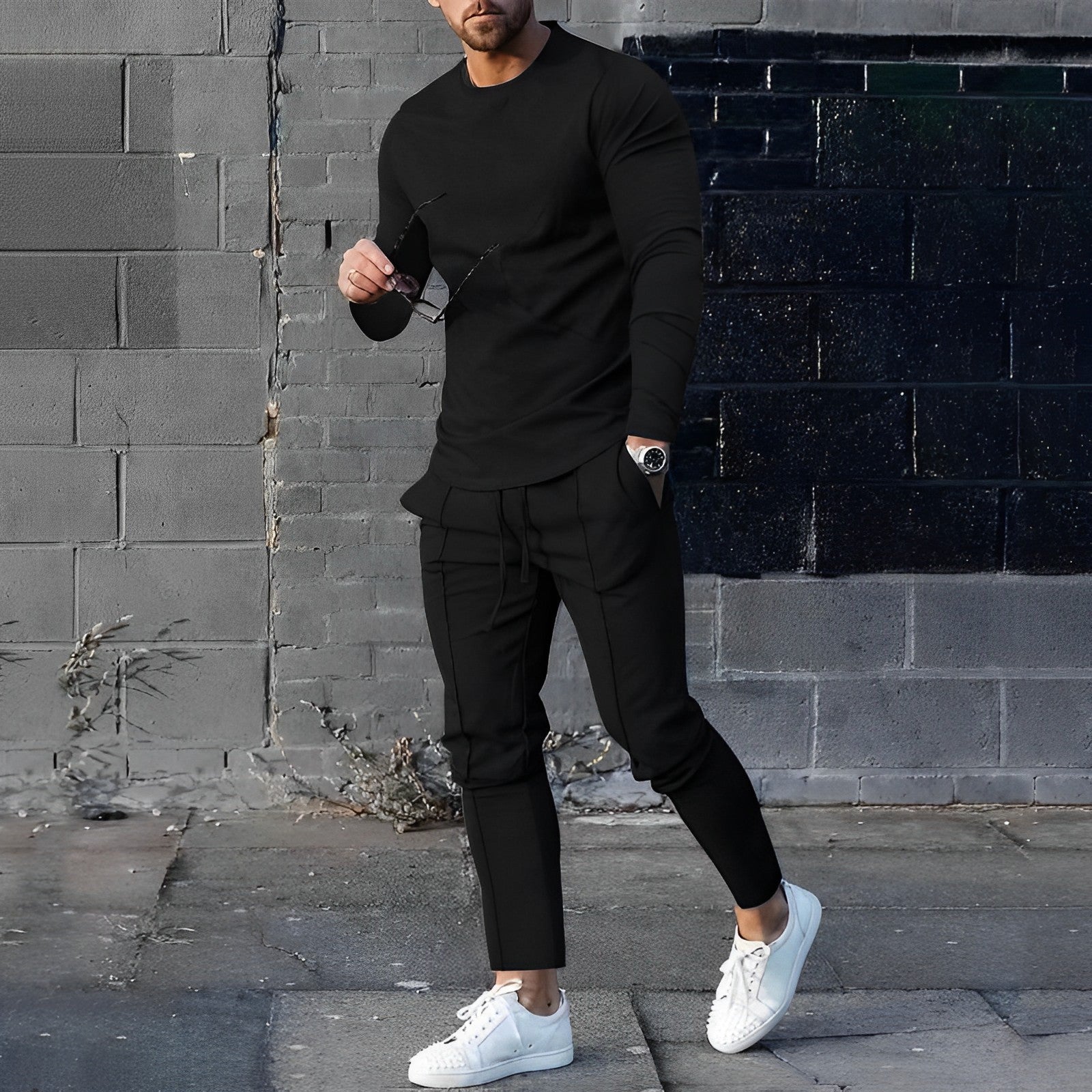 Heren Pyjama Set Lange Mouwen Zacht en Comfortabel - StudioMarella