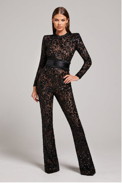 Jumpsuit voor Vrouw Kant Details Verfijnd Design