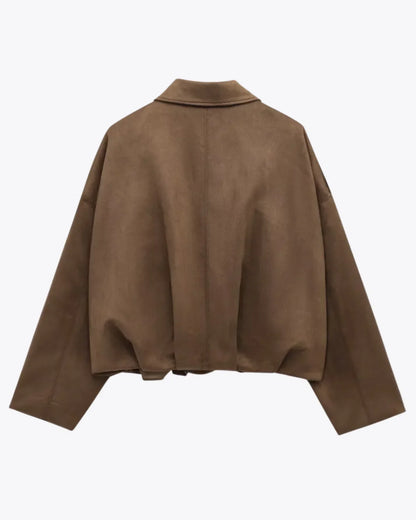 Dames Leren Jas Suède Stijlvol en Trendy