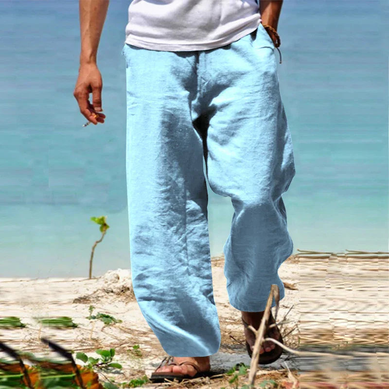 Linnen Broek Mannen Casual Klassiek