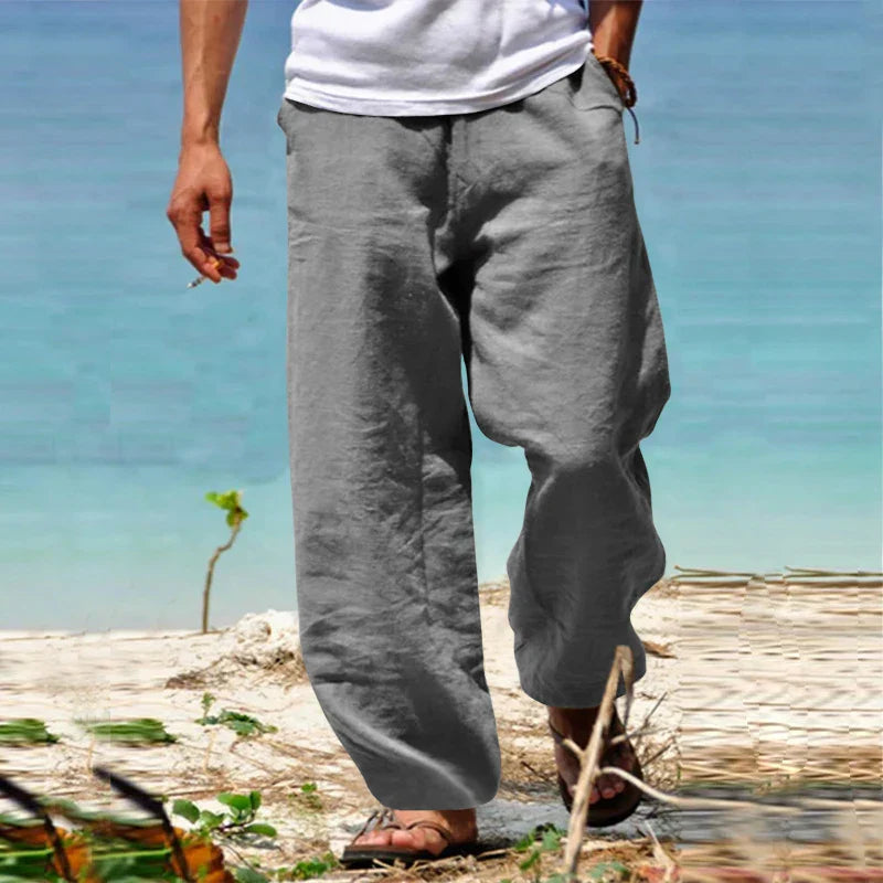 Linnen Broek Mannen Casual Klassiek