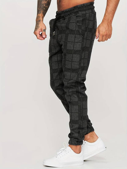 Heren Joggingbroek Ruitpatroon Comfortabel Casual