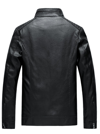 Leren Jas met Ritszakken Elegante Design